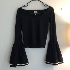 Torn By Ronny Kobo Sabrina Bell XS Top